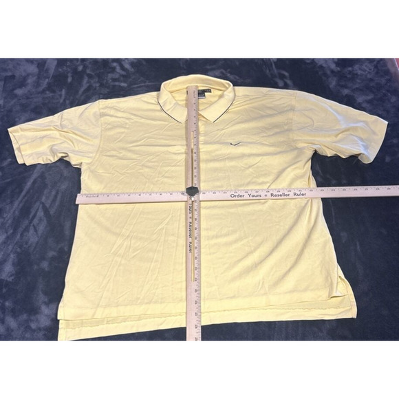 Nike Polo Shirt Mens Large Volt Yellow Dri Fit Golf Pickleball Tennis Green L - Picture 3 of 4